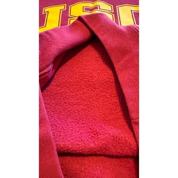 Red Oak Sports Wear USC Trogan Football Pullover Hoodie red and yellow size S - Picture 6 of 8